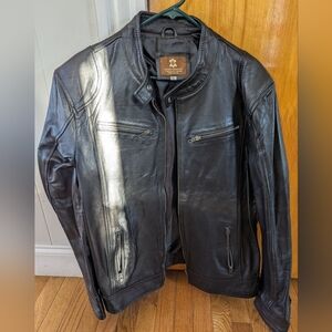 Genuine black XL leather jacket from Etsy